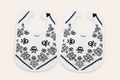 Rockstjärna Babyhaklappar – 2-pack svartvit design