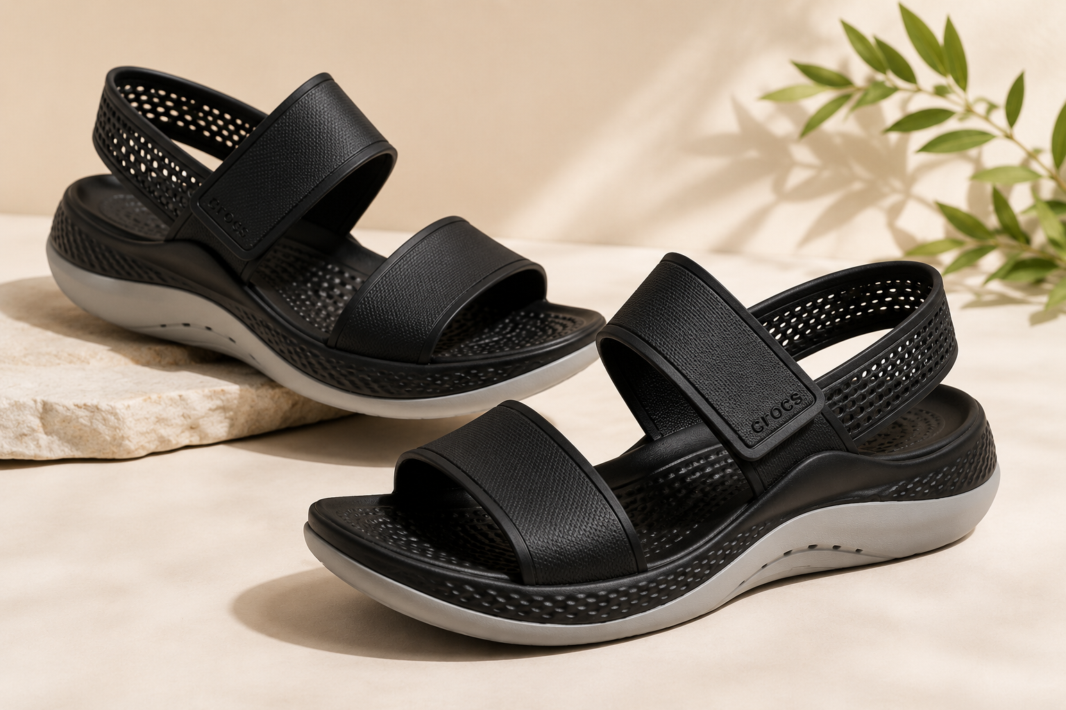Crocs LiteRide 360 Dam Sandal – Svart Komfortsandal