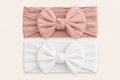 Baby pannband med rosett – 2-pack
