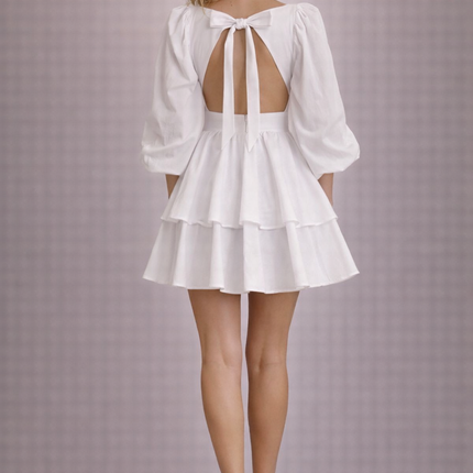 Mimi Dress – Vit Elegant Miniklänning & Festklänning
