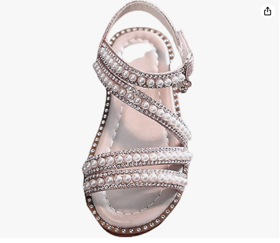 Eleganta Sandaler med Pärlor för Flickor