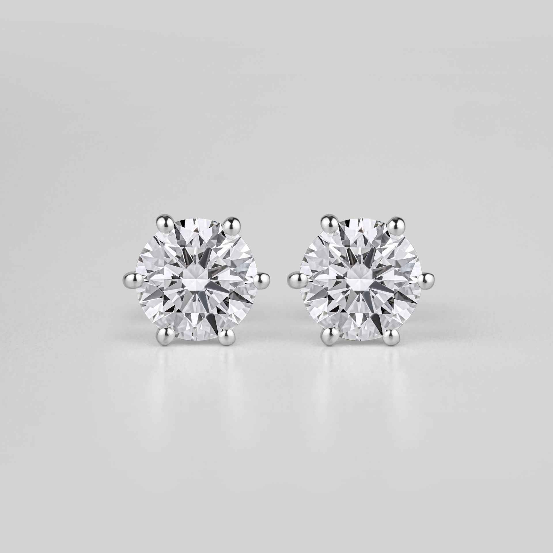 Classic Silver Earrings with Crystal